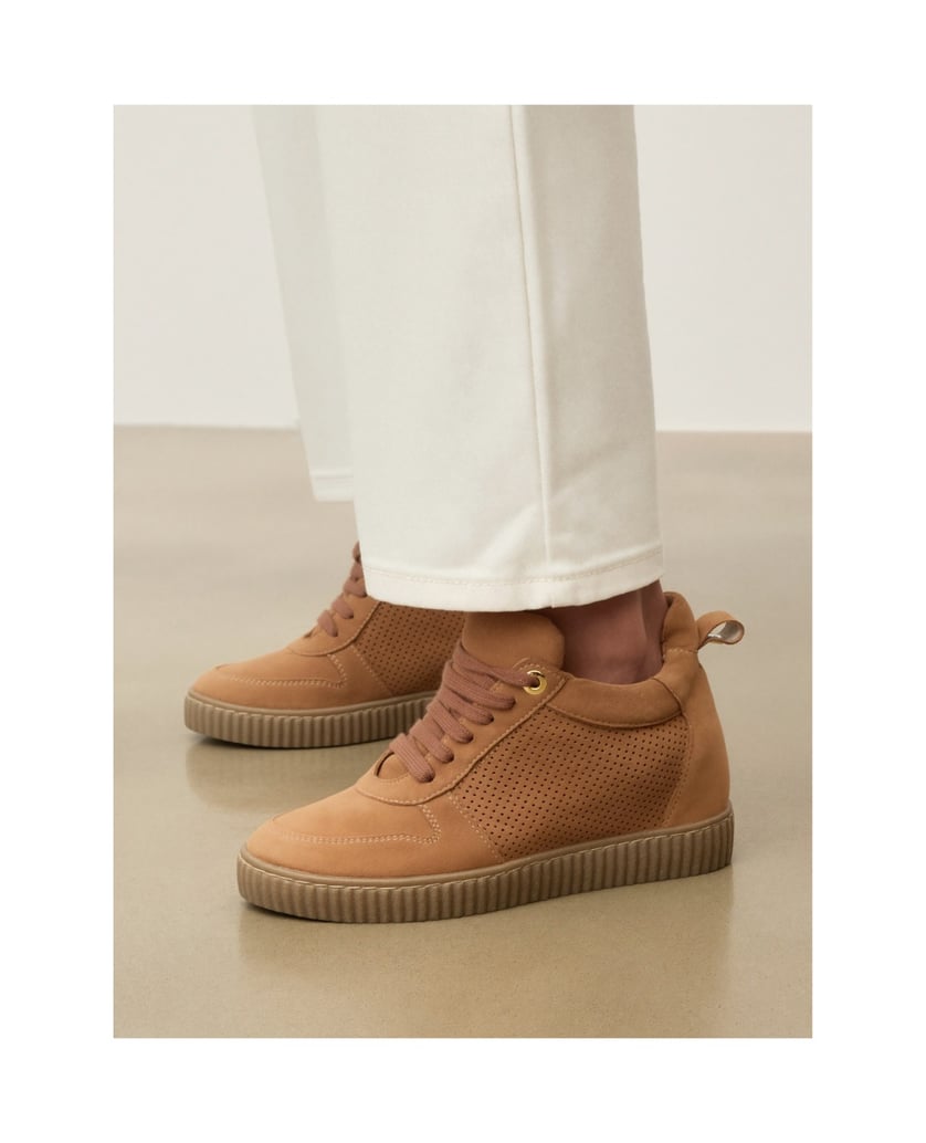 Kazar-Sneakers-aus-Wildleder-mit-verstecktem-Keilabsatz-camel