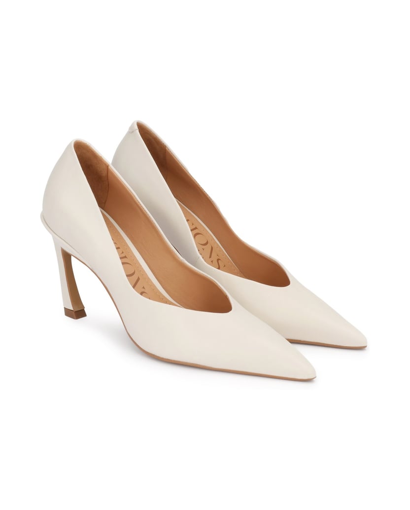 Kazar-Pumps-Leder-Pumps-mit-verlängerten-Nasen-weiss