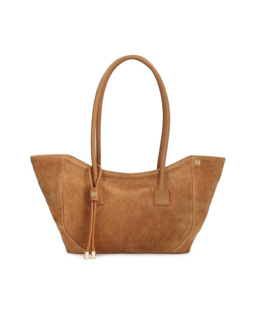 Kazar-Elegante-Tasche-aus-Wildleder-in-Bootsform-camel