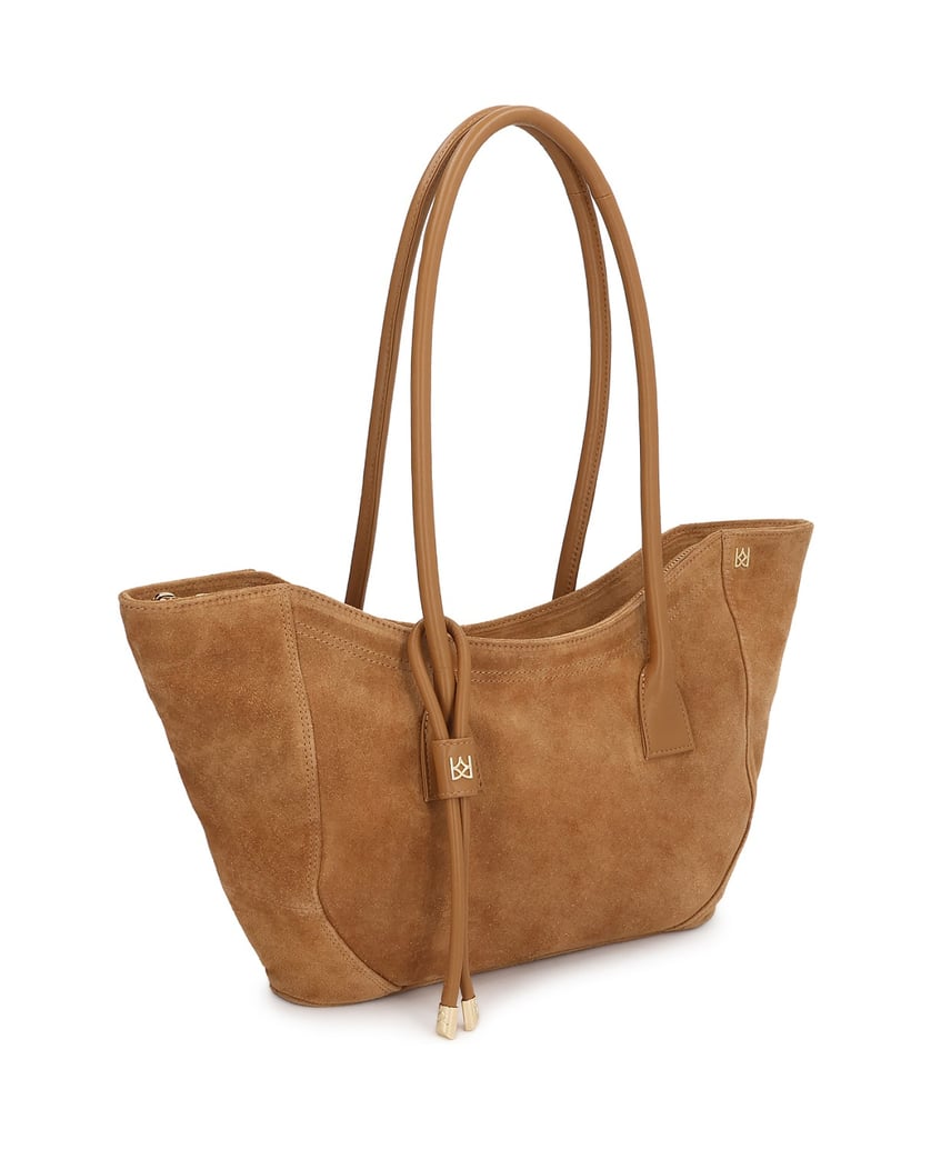Kazar-Elegante-Tasche-aus-Wildleder-in-Bootsform-camel