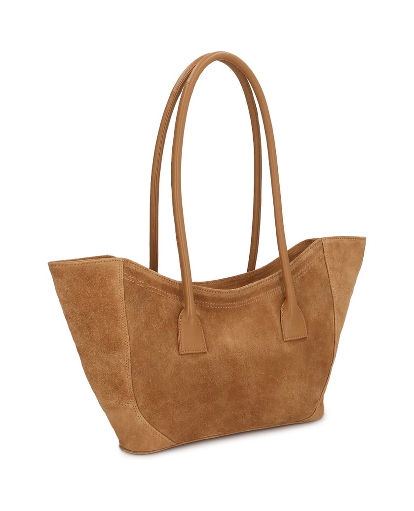 Kazar-Elegante-Tasche-aus-Wildleder-in-Bootsform-camel