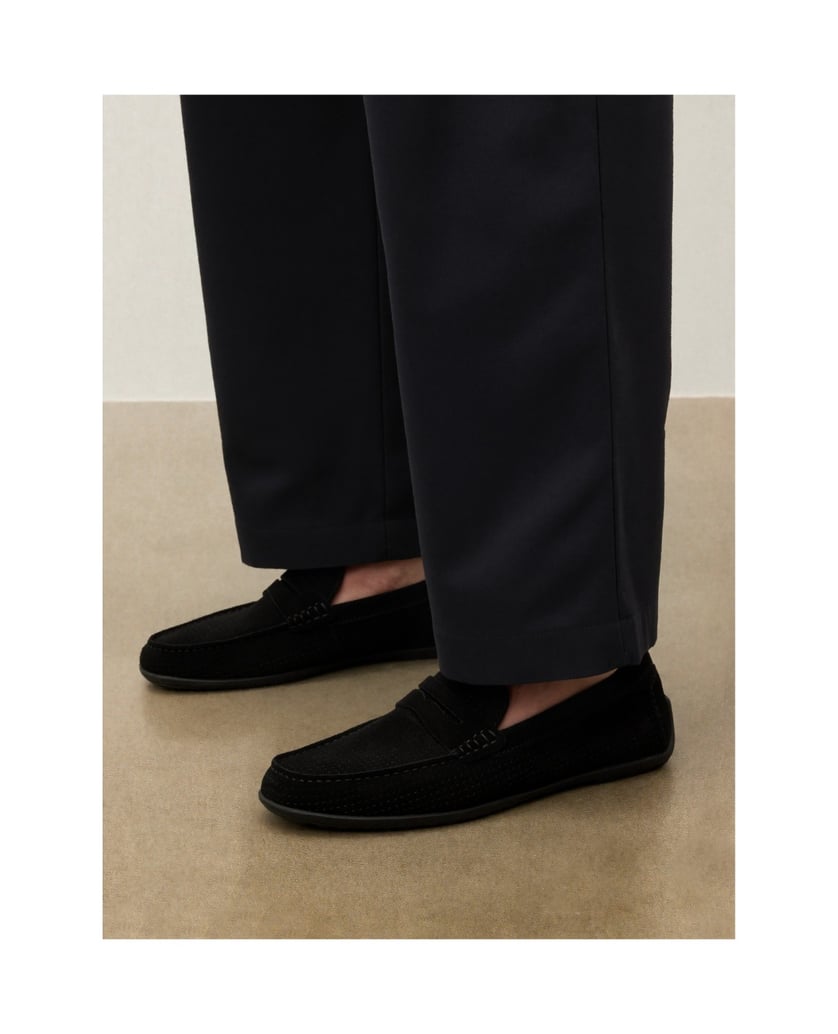 Kazar-Casual-Mokassins-mit-unvollständiger-Perforation-schwarz