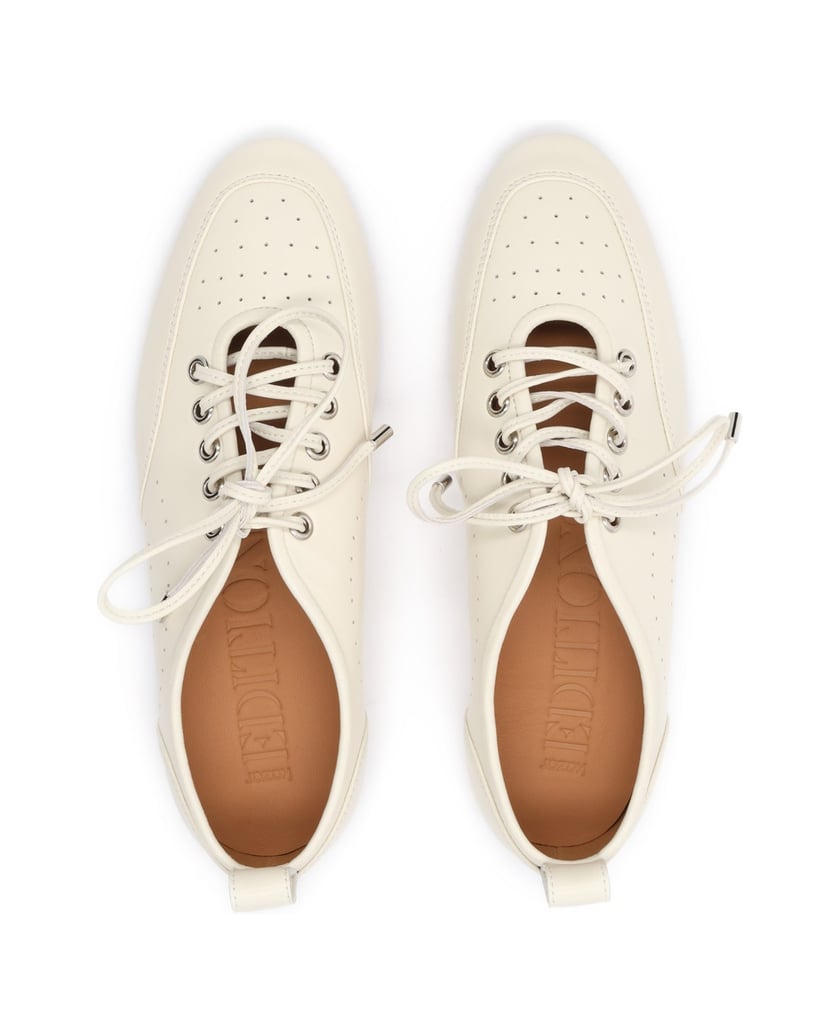 Kazar-EDITIONS-Halbschuhe-mit-offener-Schnürung-und-Perforation-weiss