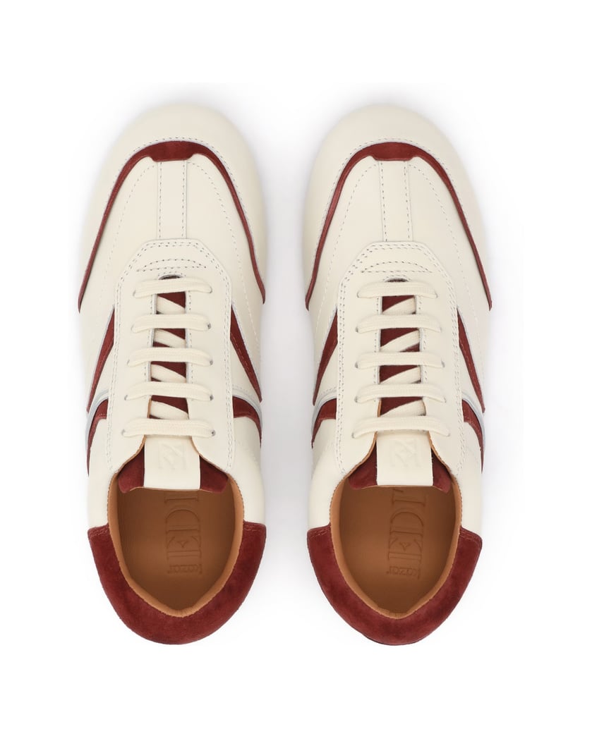 Kazar-Sneakers-aus-Leder-im-Vintage-Stil-weiss