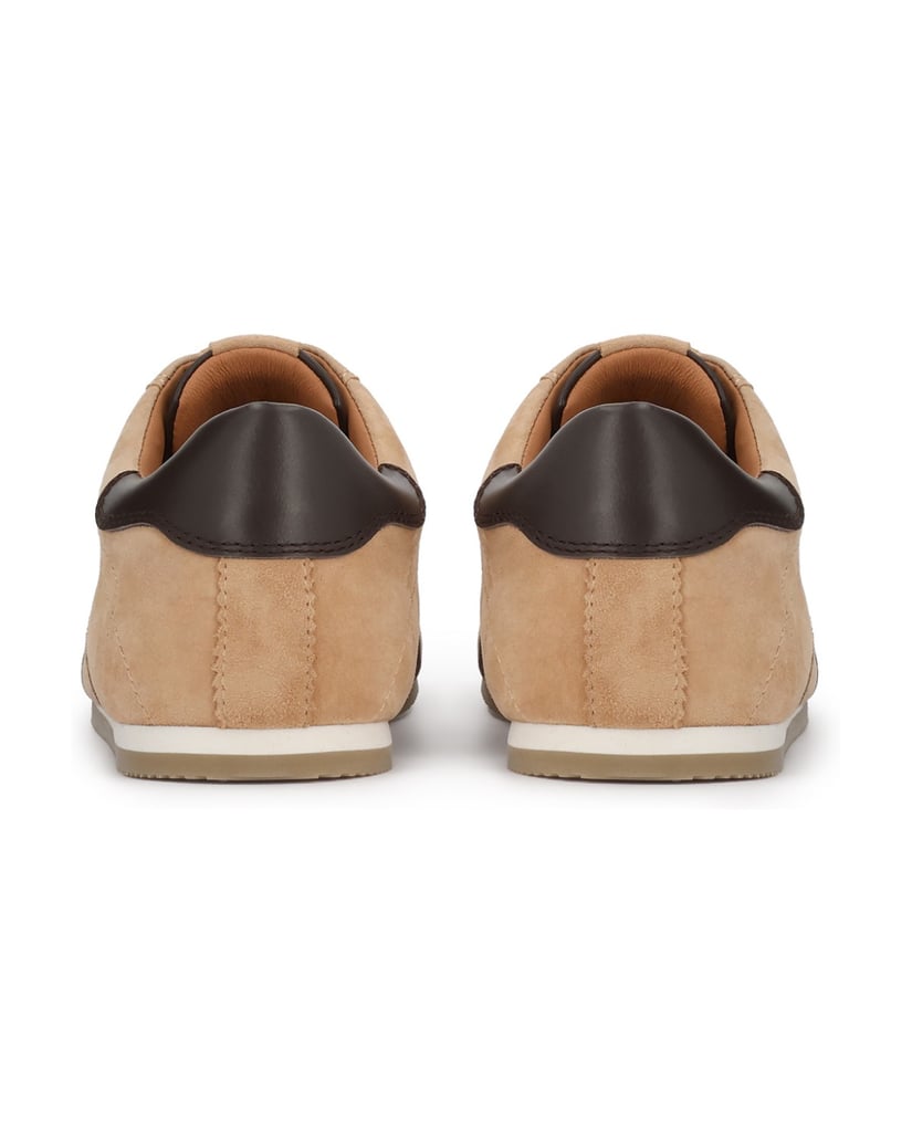 Kazar-Sneakers-aus-Wildleder-mit-Einsätzen-aus-Naturleder-beige