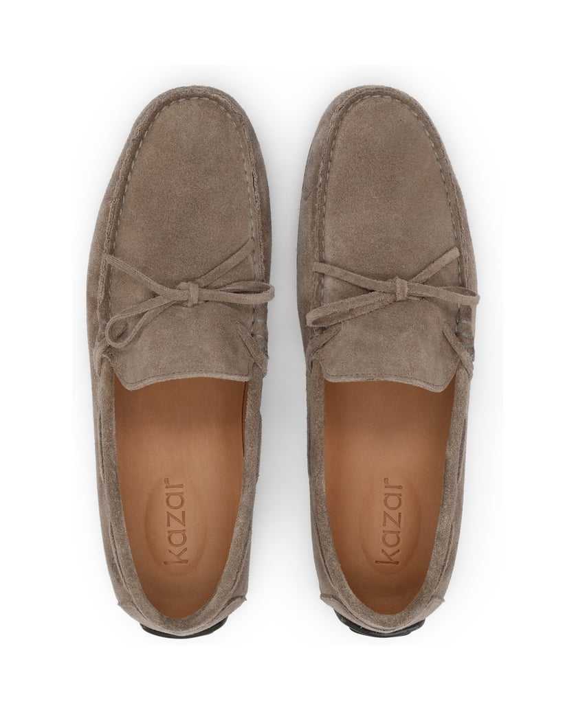 Kazar-Klassische-Herren-Mokassins-aus-grauem-Wildleder-grau