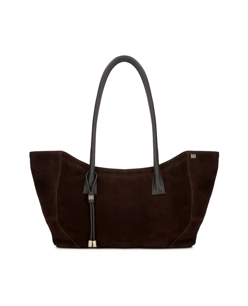 Kazar-Schultertaschen-aus-Wildleder-in-einem-braunen-Farbton-dunkelbraun