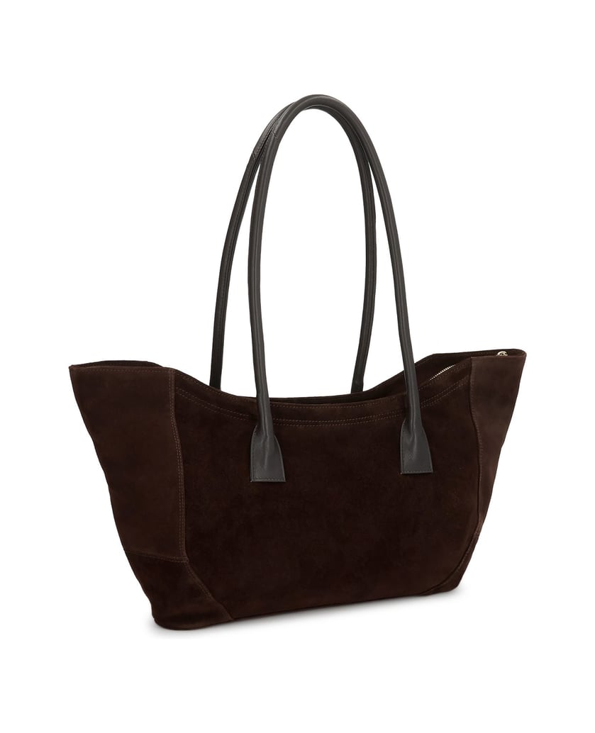 Kazar-Schultertaschen-aus-Wildleder-in-einem-braunen-Farbton-dunkelbraun