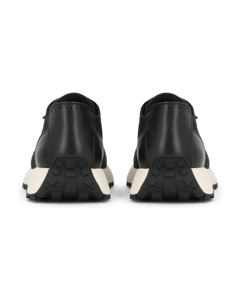 Kazar-Urban-Sneakers-aus-Gewebe-und-Leder-schwarz