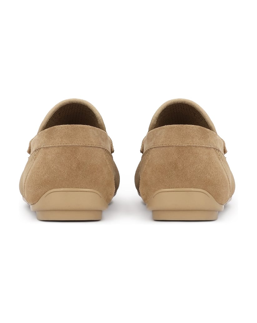 Kazar-Mokassins-aus-beigefarbenem-Gewebe-und-Wildleder-beige