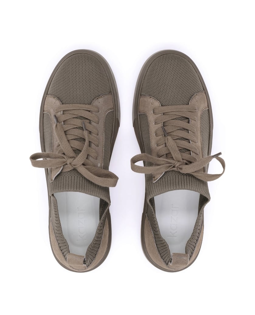 Kazar-Sneakers-in-Taupe-aus-Gewebe-und-Wildleder-taupe
