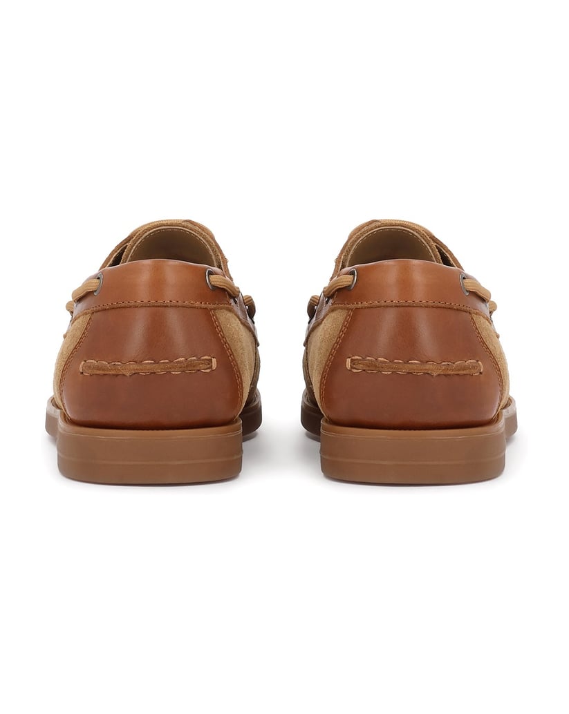 Kazar-Halbschuhe-zum-Schieben-aus-Wildleder-und-Leder-camel