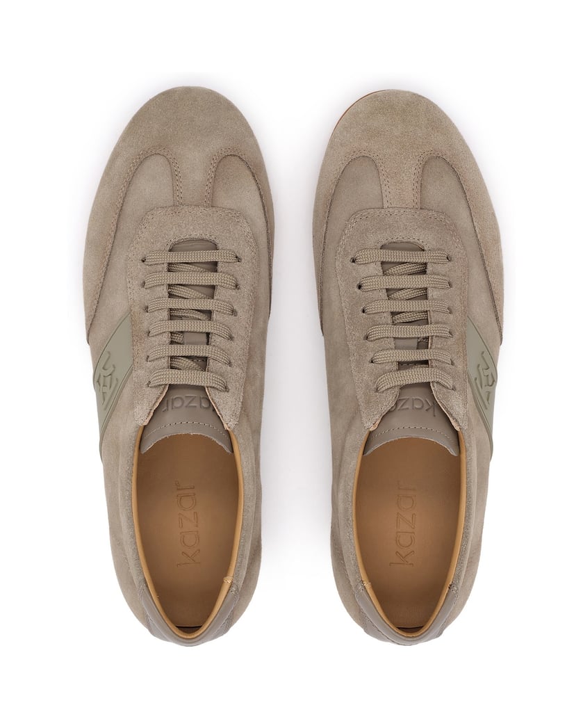 Kazar-Halbschuhe-aus-Wildleder-in-Taupe-mit-Ledereinsatz-an-der-Ferse-taupe