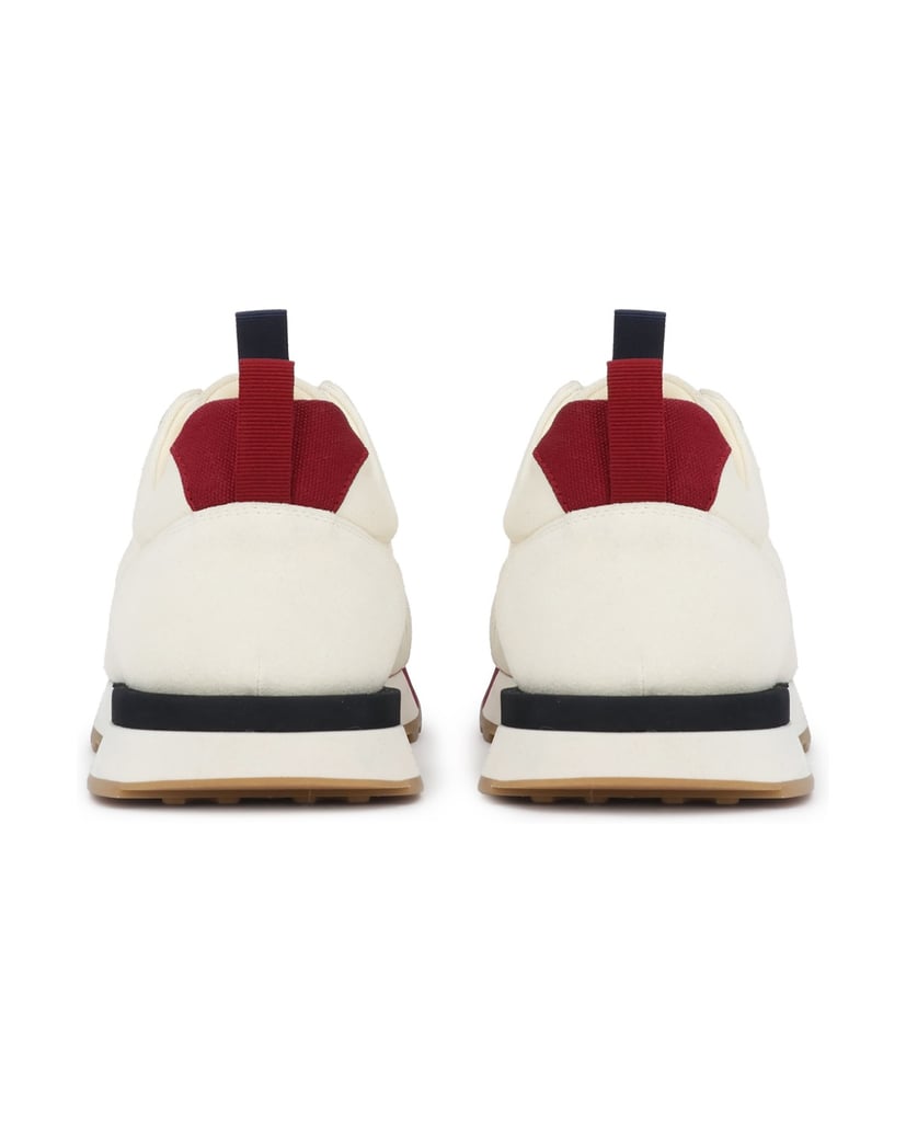 Kazar-Weiße-und-bordeauxfarbene-Sneakers-für-Männer-weiss