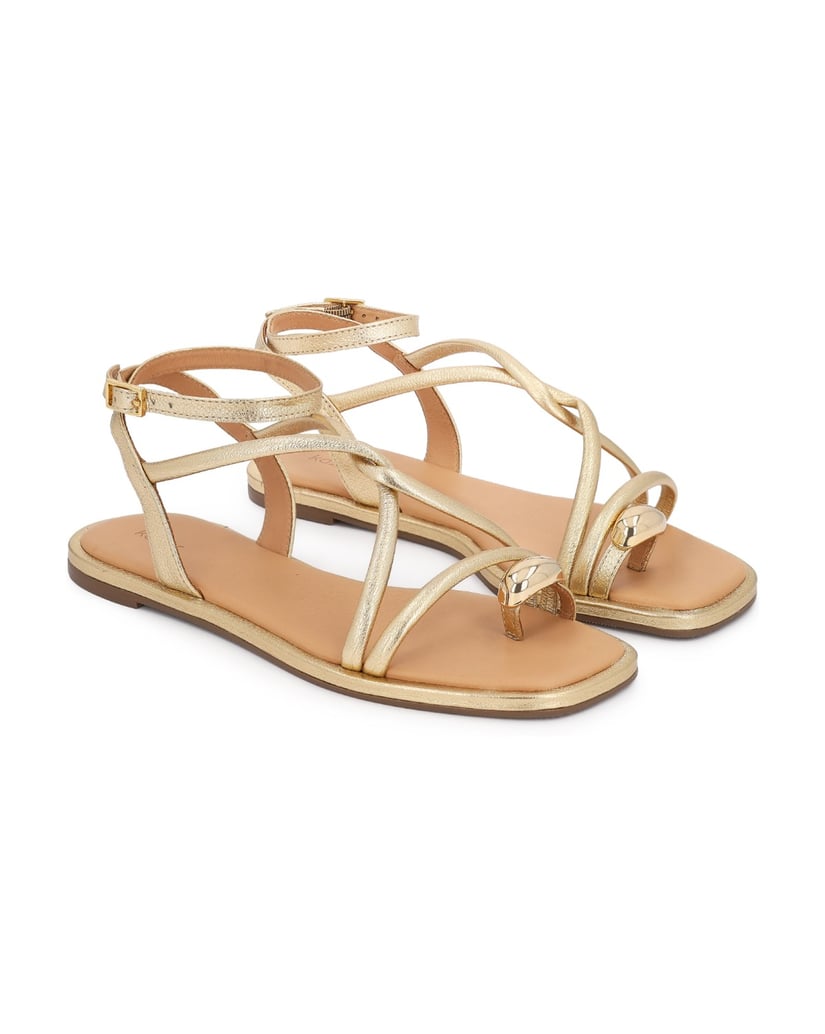 Kazar-Elegante-Sandalen-aus-Naturleder-für-Damen-in-gold-gold
