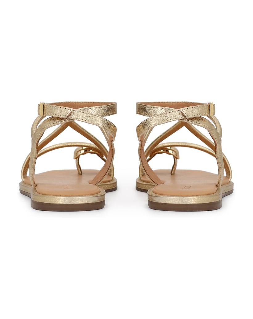 Kazar-Elegante-Sandalen-aus-Naturleder-für-Damen-in-gold-gold
