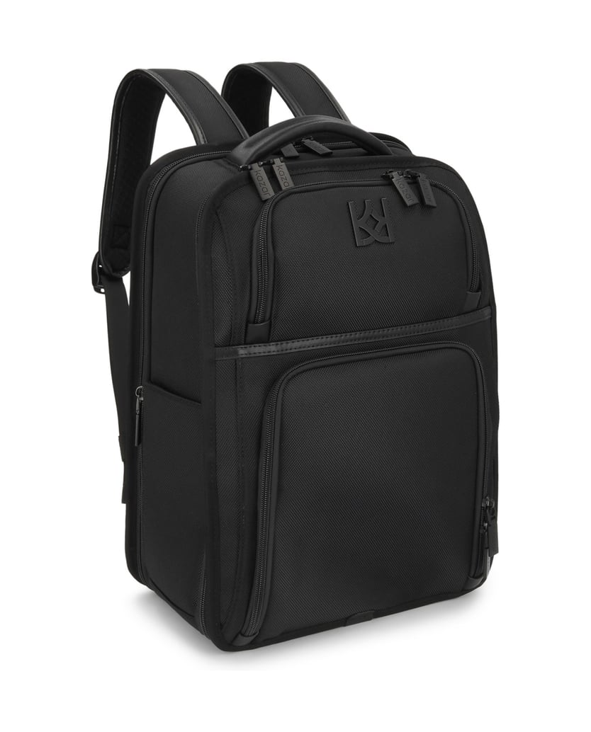 Kazar-Schwarzer-Herren-Rucksack-aus-Gewebe-mit-Laptop-Fach-schwarz