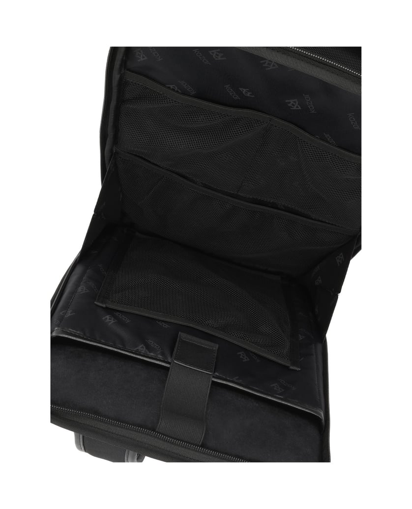 Kazar-Schwarzer-Herren-Rucksack-aus-Gewebe-mit-Laptop-Fach-schwarz