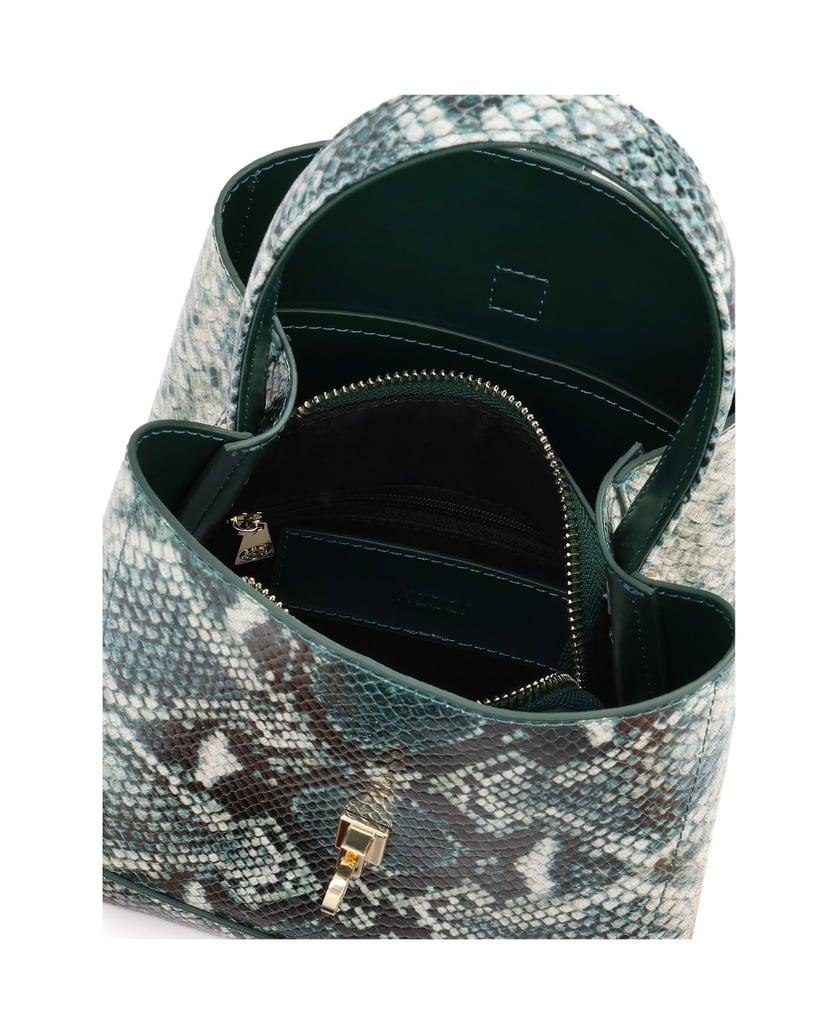 Kazar-Tasche-aus-Leder-mit-Schlangenhaut-Prägung-grün