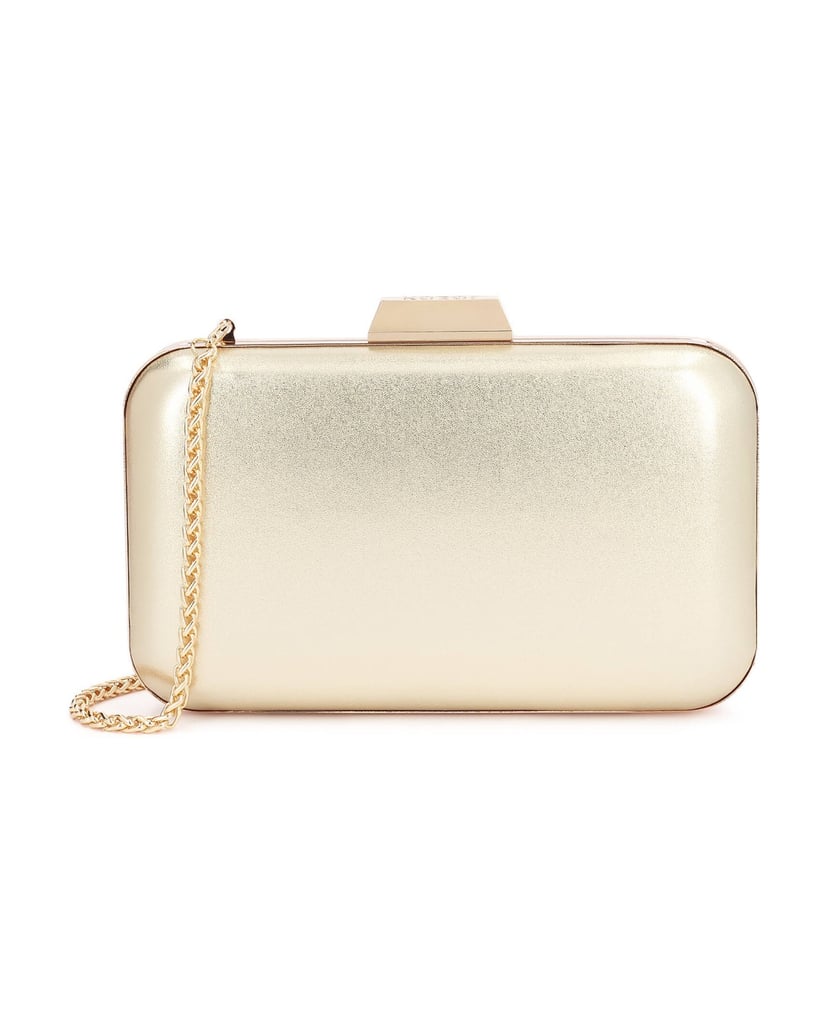 Kazar-Elegante-Clutch-Tasche-mit-abknöpfbarer-Kette-gold