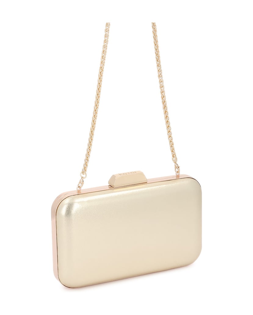 Kazar-Elegante-Clutch-Tasche-mit-abknöpfbarer-Kette-gold