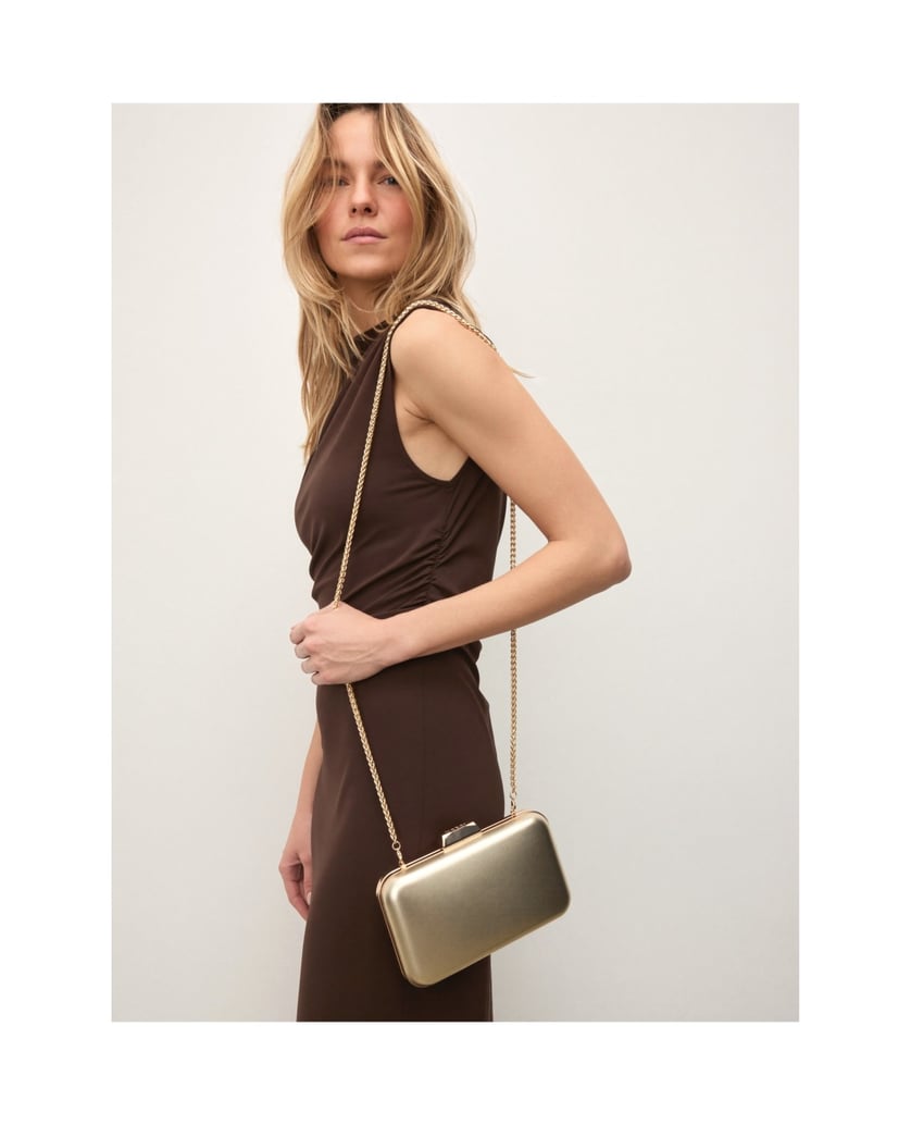 Kazar-Elegante-Clutch-Tasche-mit-abknöpfbarer-Kette-gold