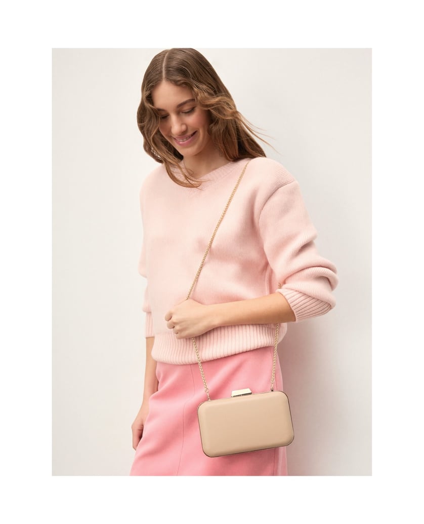 Kazar-Abendhandtasche-mit-steifer-Kette-beige