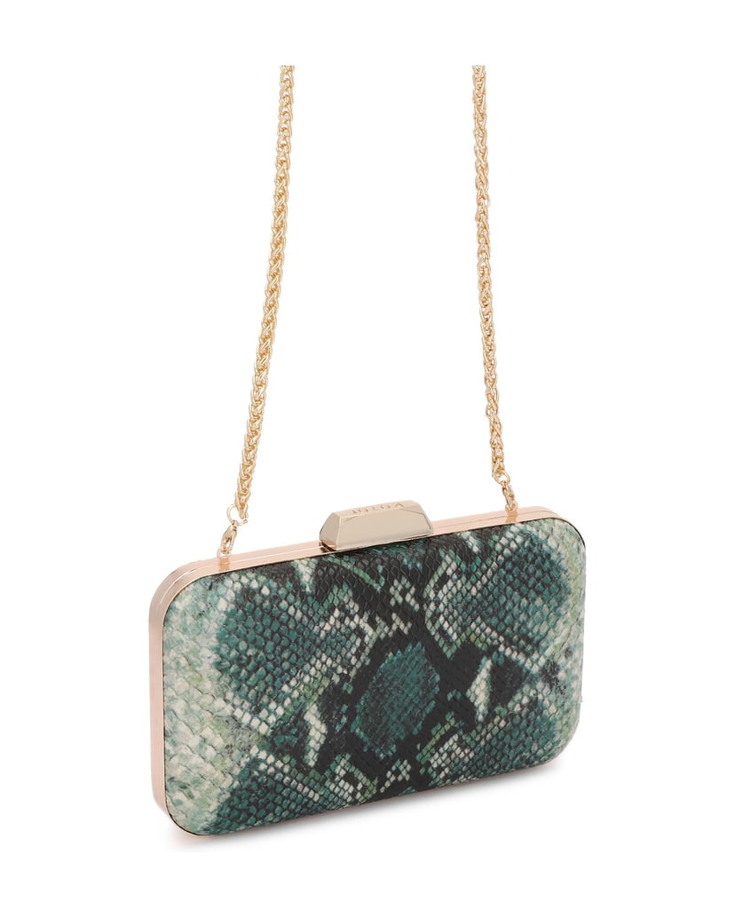 Kazar-Clutch-Tasche-Schlangendruck-in-Grüntönen-grün