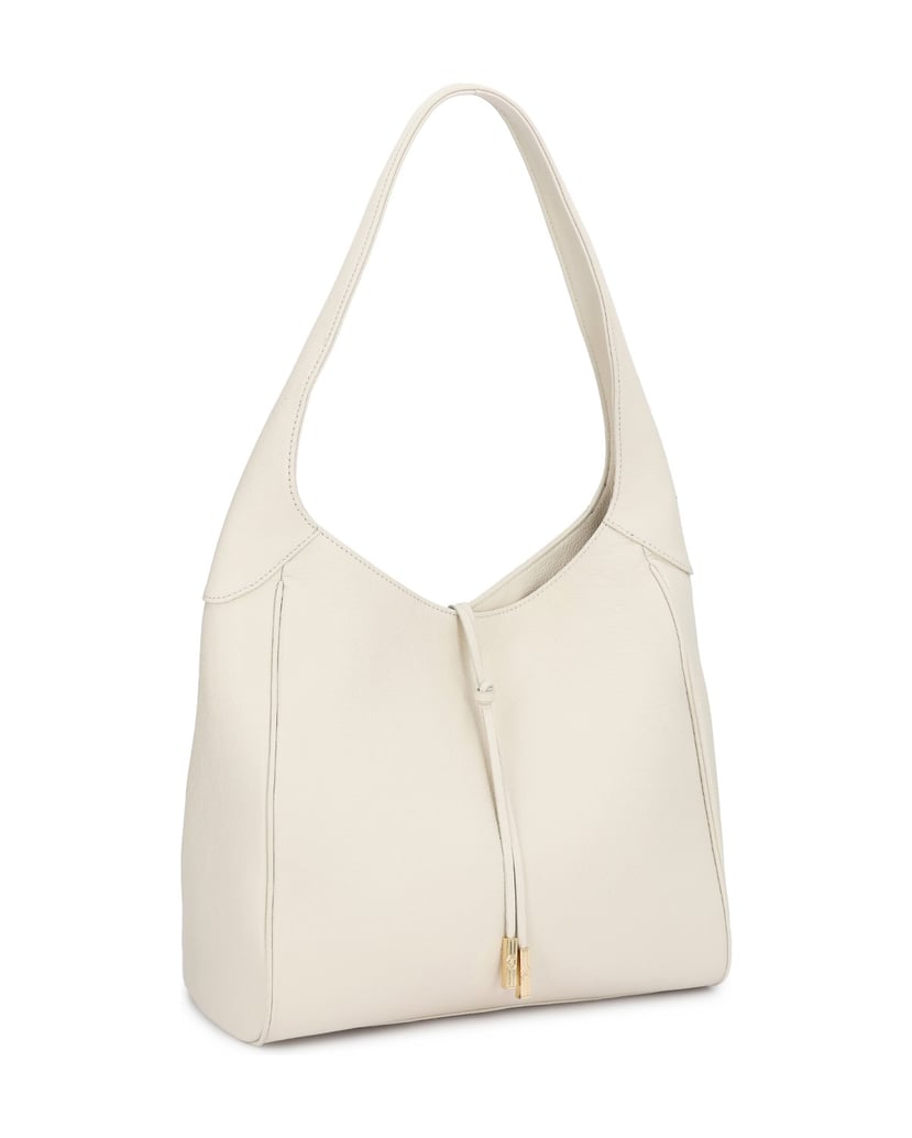 Kazar-Hobo-Tasche-aus-Leder-auf-der-Schulter-weiss