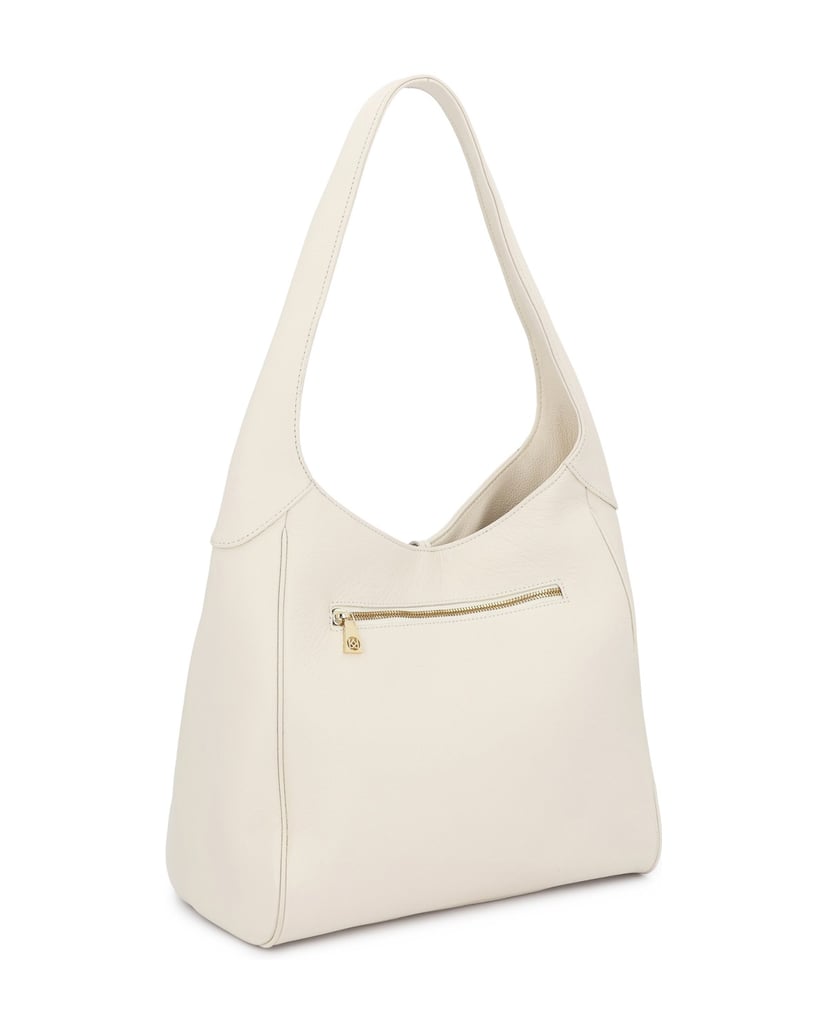 Kazar-Hobo-Tasche-aus-Leder-auf-der-Schulter-weiss