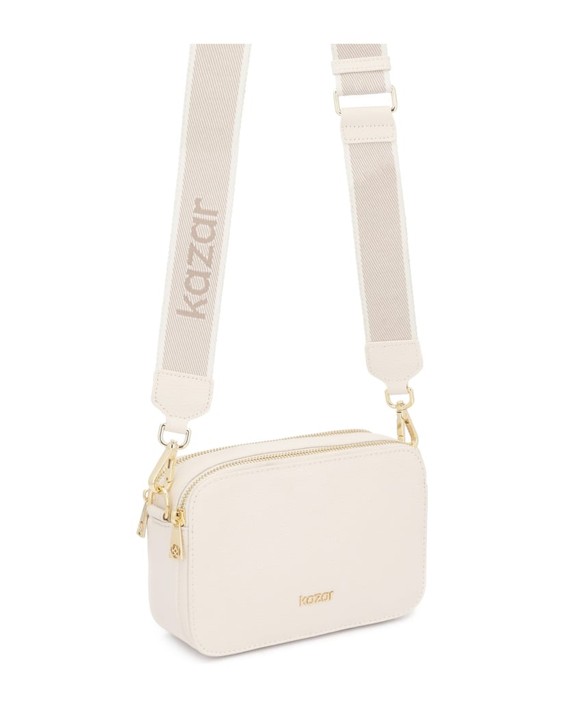 Kazar-Kompakte-Tasche-aus-Naturleder-weiss