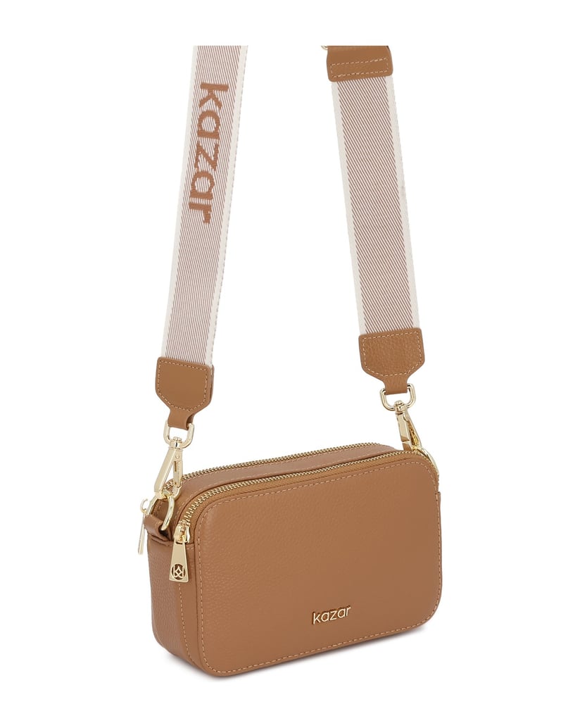Kazar-Crossbody-Tasche-aus-braunem-Leder-camel