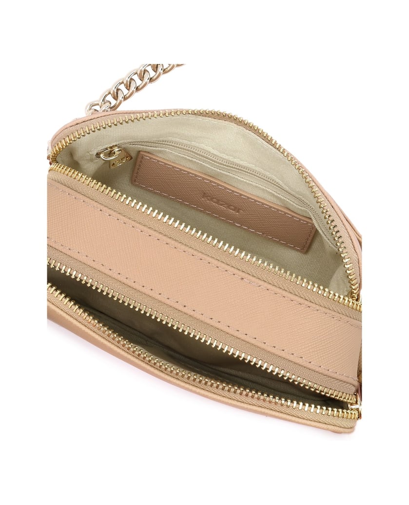 Kazar-Beigefarbene-Tasche-mit-geometrischer-Form-beige