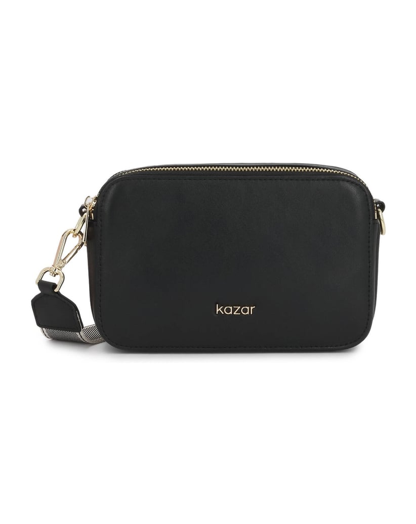Kazar-Kompakte-Crossbody-Tasche-aus-Naturleder-schwarz