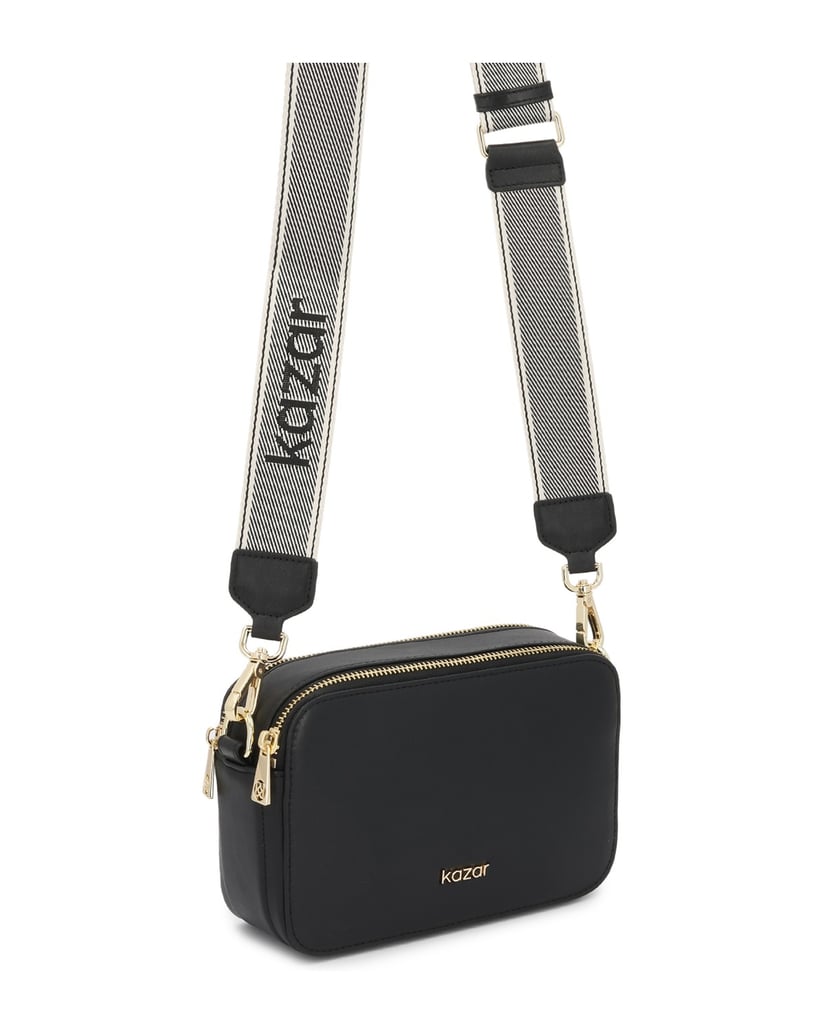 Kazar-Kompakte-Crossbody-Tasche-aus-Naturleder-schwarz
