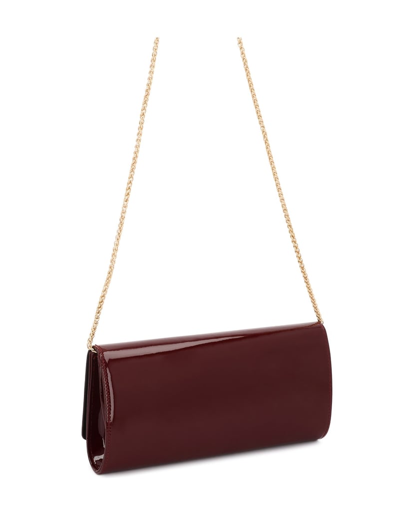 Kazar-Bordeaux-Lackleder-Kettenhandtasche-rot