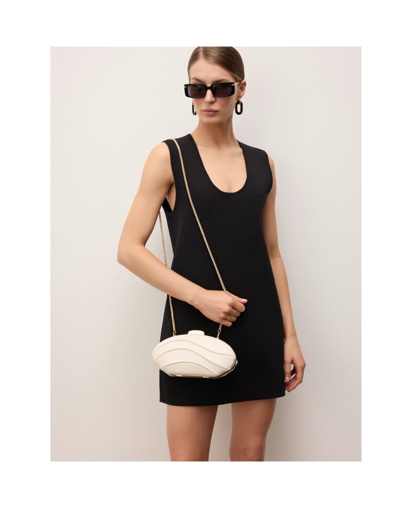 Kazar-Elegante-Clutch-Tasche-mit-Gesteppter-Rüsche-weiss