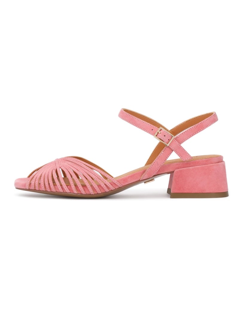 Kazar-Rosa-Sandaletten-mit-niedrigen-Absätzen-pink