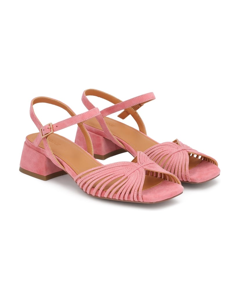 Kazar-Rosa-Sandaletten-mit-niedrigen-Absätzen-pink