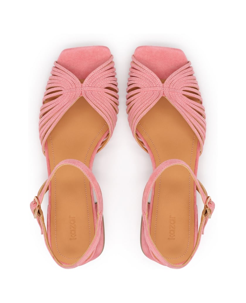Kazar-Rosa-Sandaletten-mit-niedrigen-Absätzen-pink