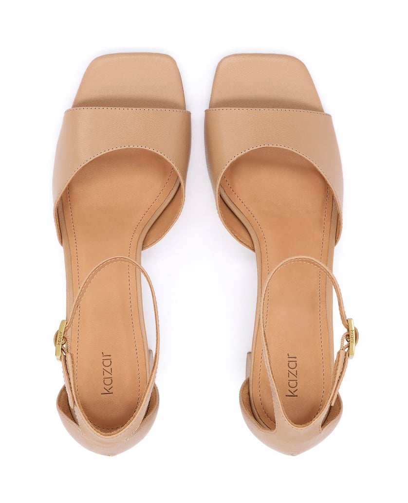 Kazar-Beige-Ledersandalen-mit-Riemen-und-niedrigem-Absatz-beige