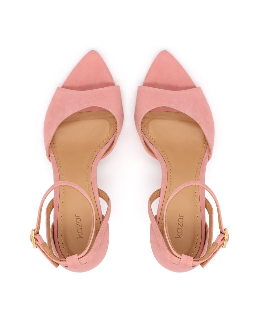 Kazar-Üppige-rosa-Wildledersandalen-mit-spitzer-Nase-pink