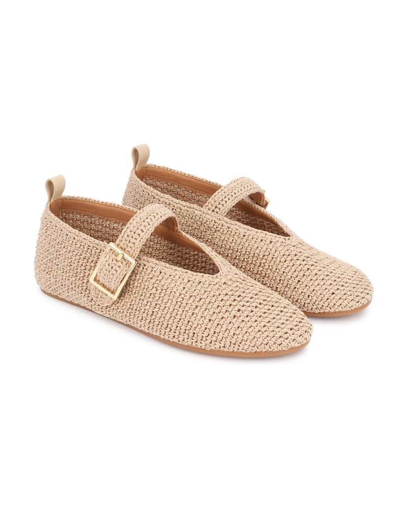 Kazar-Beige-karierte-Ballerinas-beige