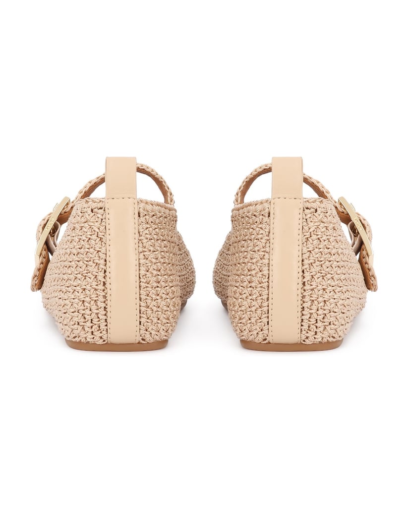 Kazar-Beige-karierte-Ballerinas-beige