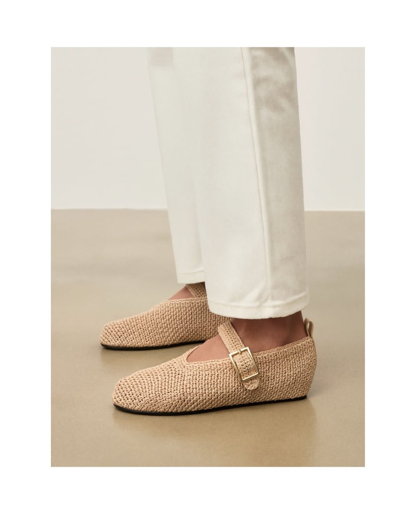 Kazar-Beige-karierte-Ballerinas-beige