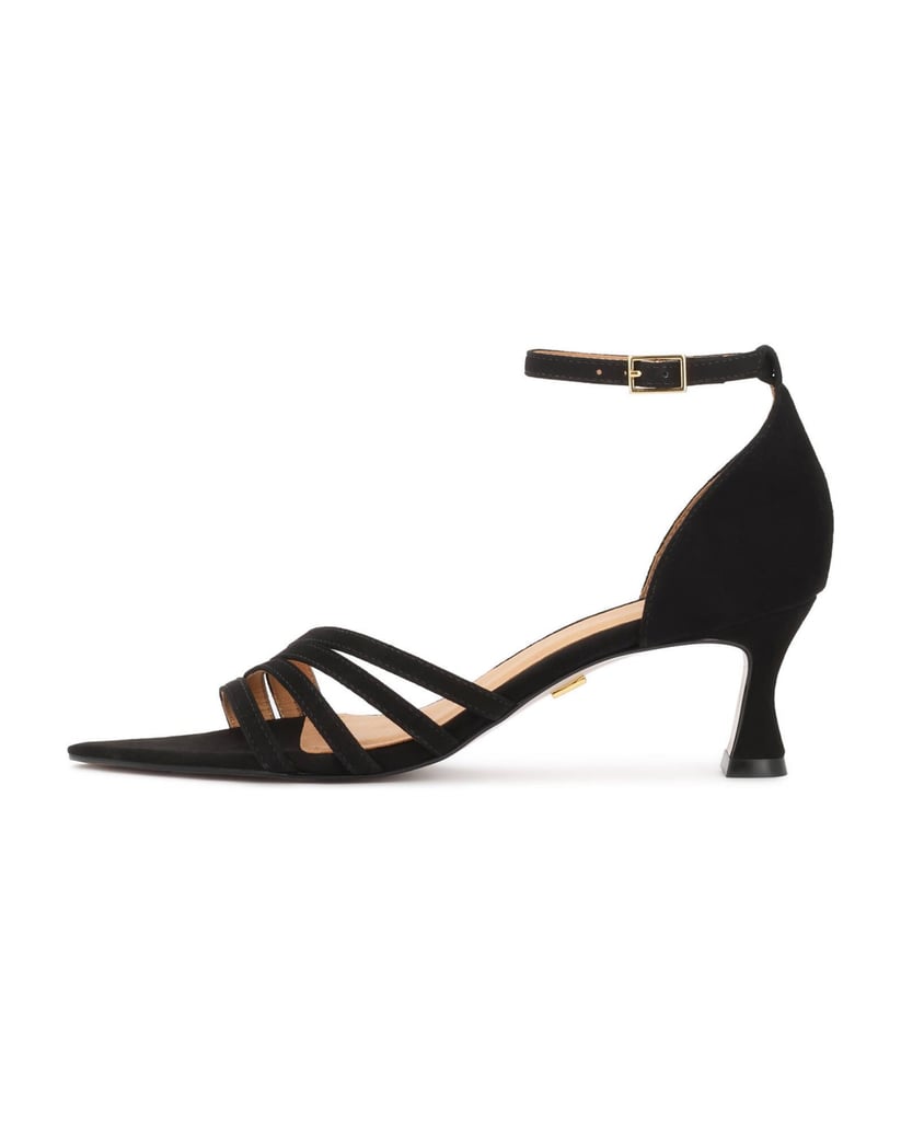 Kazar-Sandalen-aus-schwarzem-Wildleder-mit-Entenabsatz-schwarz