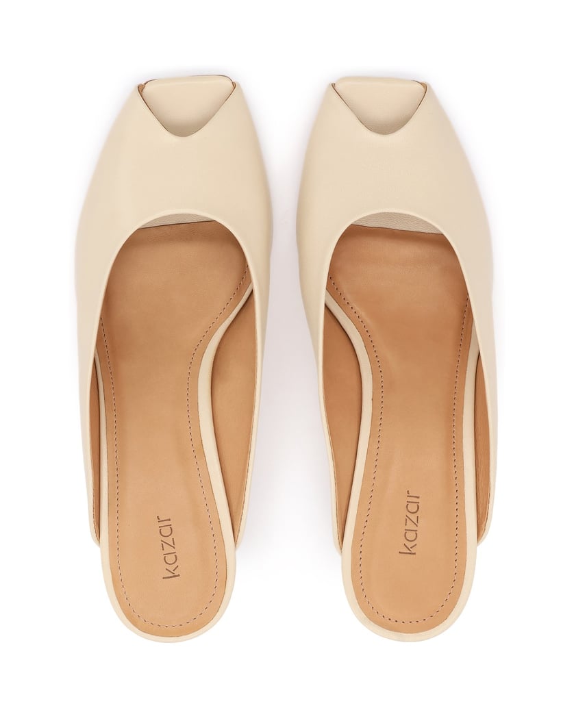 Kazar-Mules-aus-Leder-mit-niedrigem-Absatz-beige
