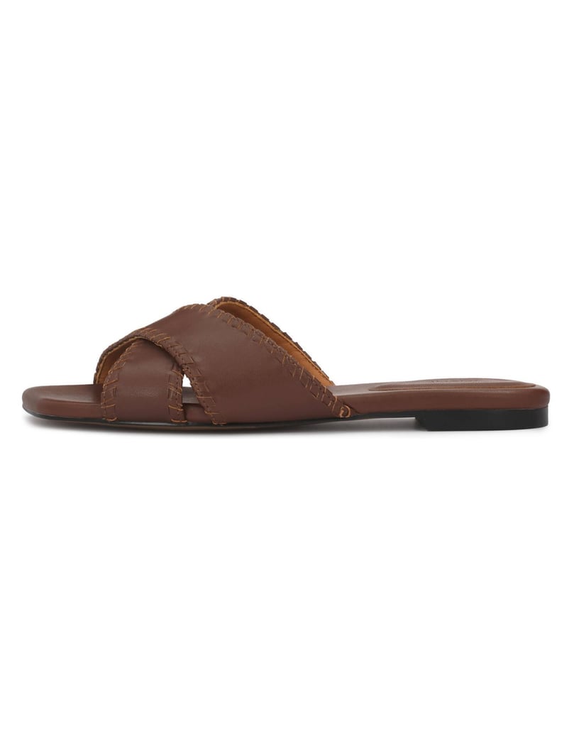 Kazar-Braune-Mules-mit-verzierten-Gürteln-braun