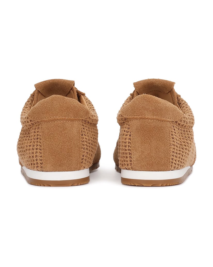 Kazar-Leichte-Sneakers-aus-Wildleder-und-Textil-camel