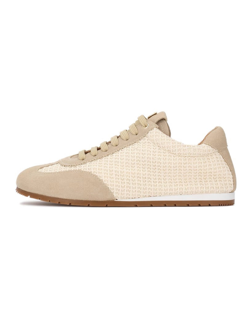 Kazar-Sneakers-aus-natürlichen-Materialien-mit-dezenter-Textur-weiss